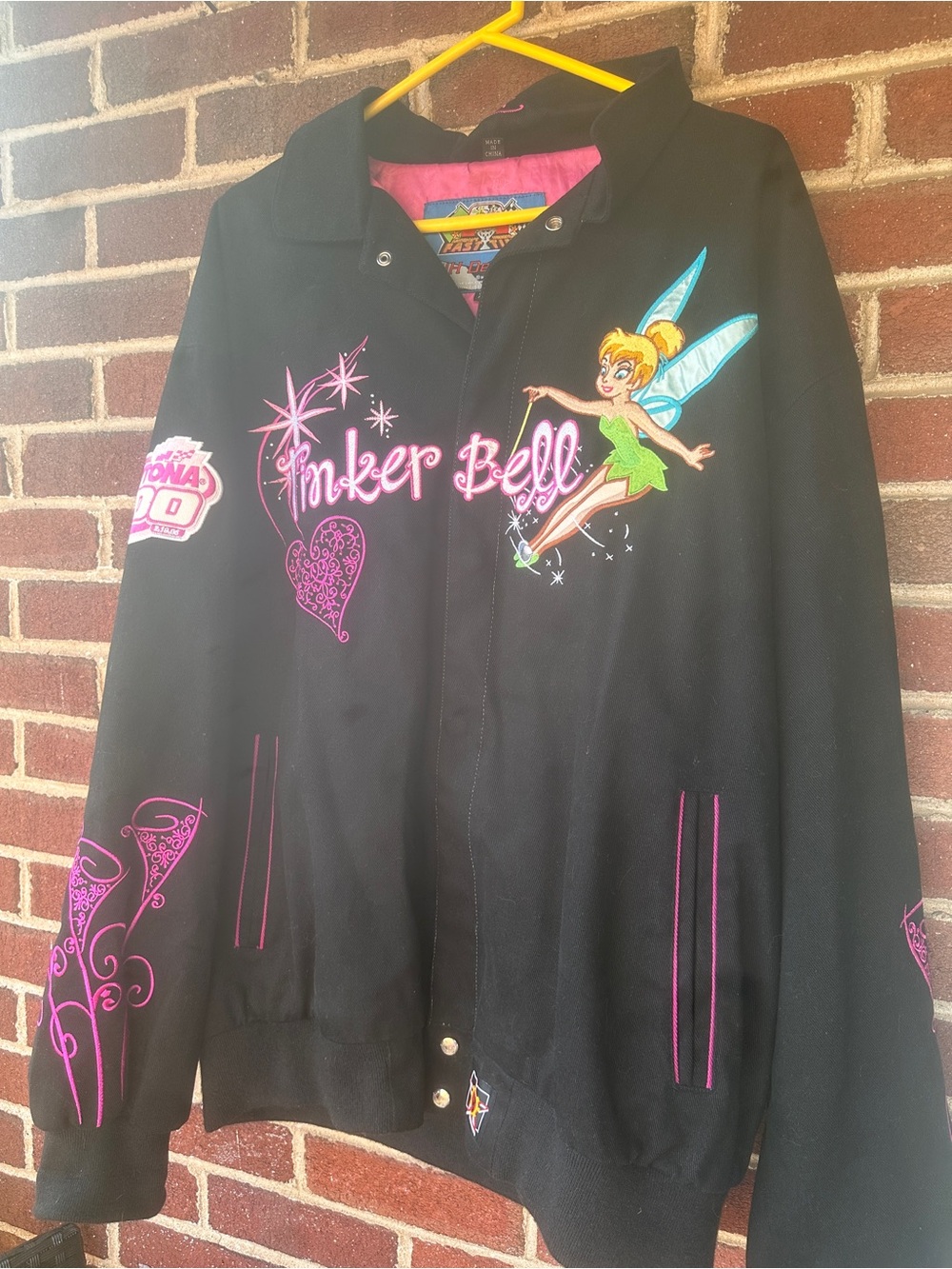 Disney Tinkerbell Jacket JH Design Daytona 500 Adult XL Rare Collectible